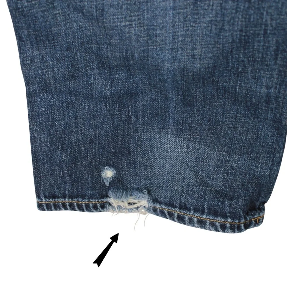POLO Ralph Lauren Rockland 320 Button Fly Jeans Mens Fit 38x31 Blue Flap Pocket